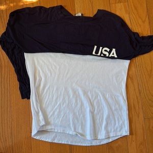 Rue 21 long sleeve purple & white shirt